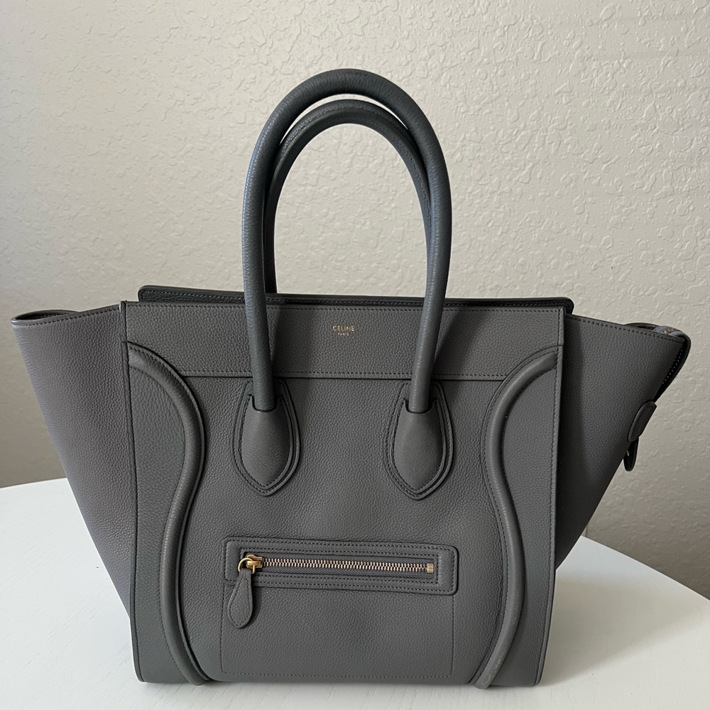 Celine mini luggage bag in kohl. Sold out online!